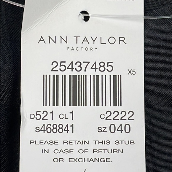 NWT Ann Taylor Factory The Cutaway Blazer Open Front Contemporary Black Sz 4 - Picture 9 of 9